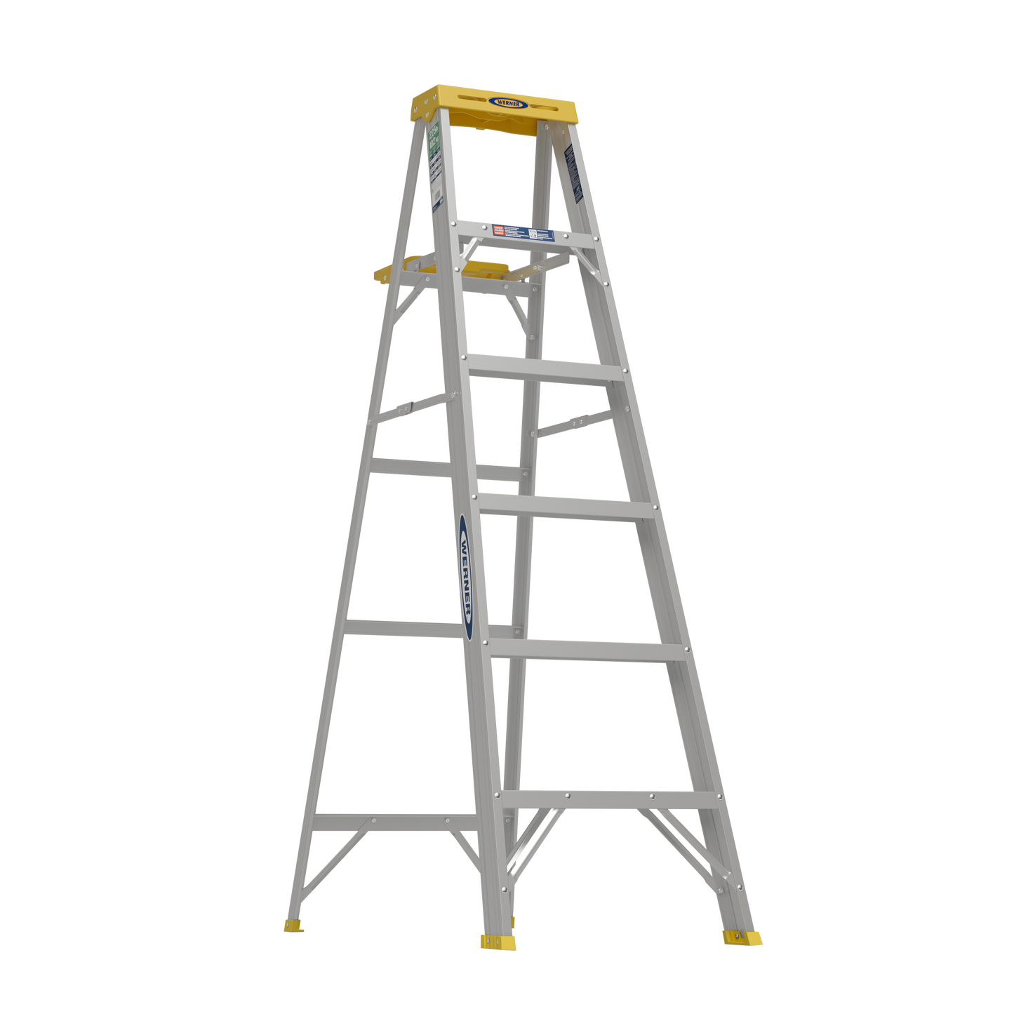 Werner 6 ft. Aluminum Type II Step Ladder, 225 Lb. Capacity