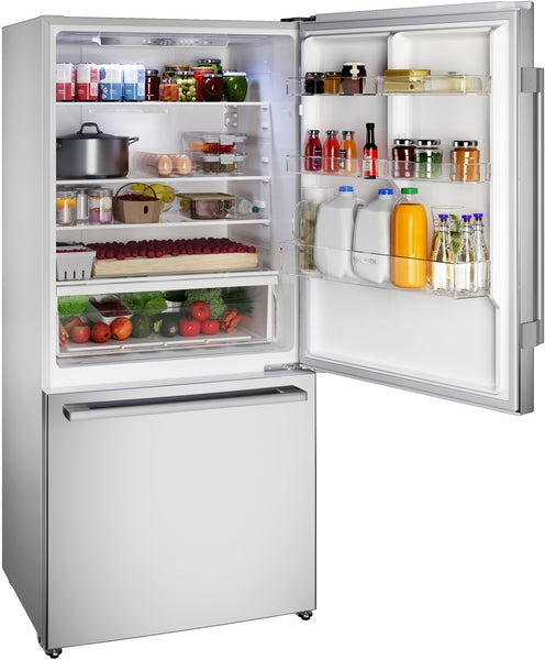 100 Series, Freestanding Bottom Freezer Refrigerator, Stainless steel (with anti-fingerprint), Total No Frost