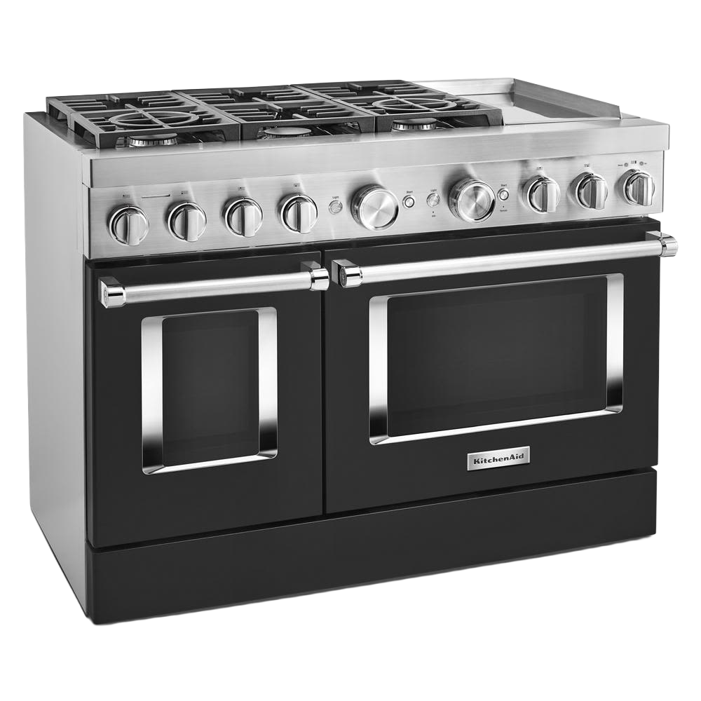 KitchenAid® 48'' Smart Commercial-Style Dual Fuel Range with Griddle