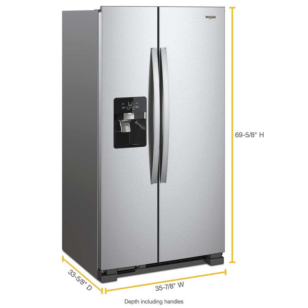 36-inch Wide Side-by-Side Refrigerator - 25 cu. ft.