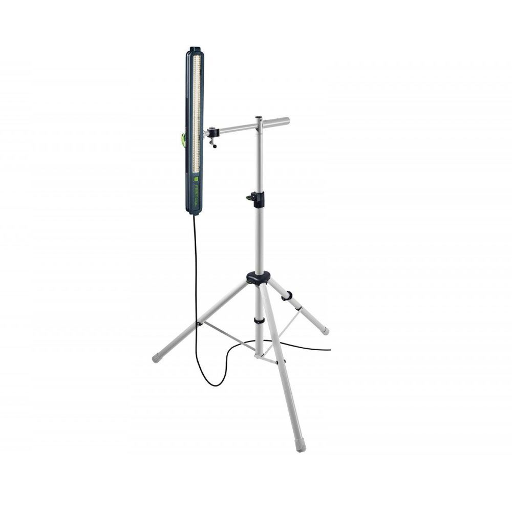 Adjustable surface control light mounted on a tripod stand for precise work illumination in home improvement tasks