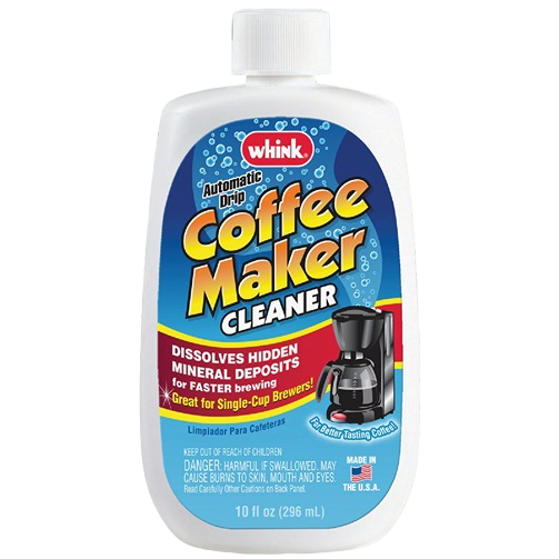 10 oz. bottle of automatic drip coffee maker cleaner dissolving mineral buildup for better brewing in Cleaning Supplies under $50 collections