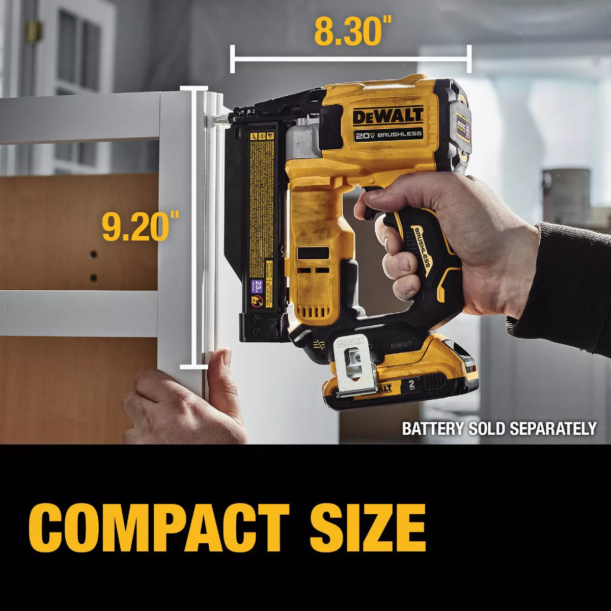 DEWALT ATOMIC 20V MAX* Brushless Cordless 23 Ga. Pin Nailer (Tool Only)