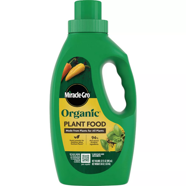 Miracle-Gro Organic Liquid Plant Food 32 Oz – Ready to Use