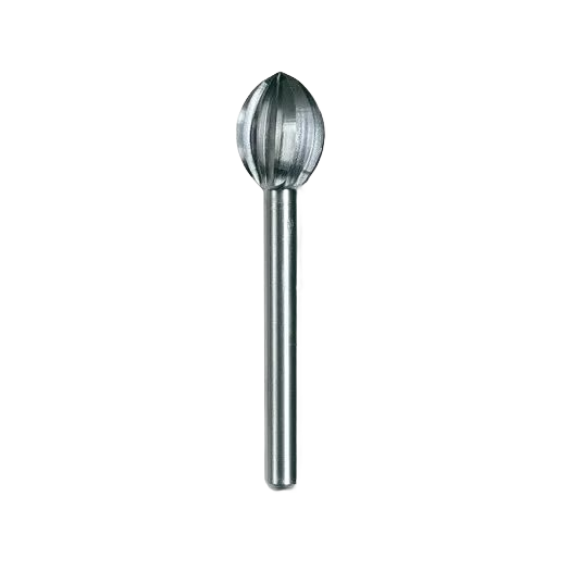 Steel carving bit with pointed rounded tip for precise detailing in rotary tool accessories under $50 category