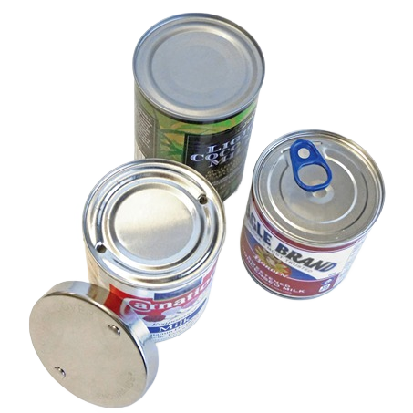 Thick stainless steel punch and cover tool sealing an opened canned food for kitchenware and gadgets under $50 category