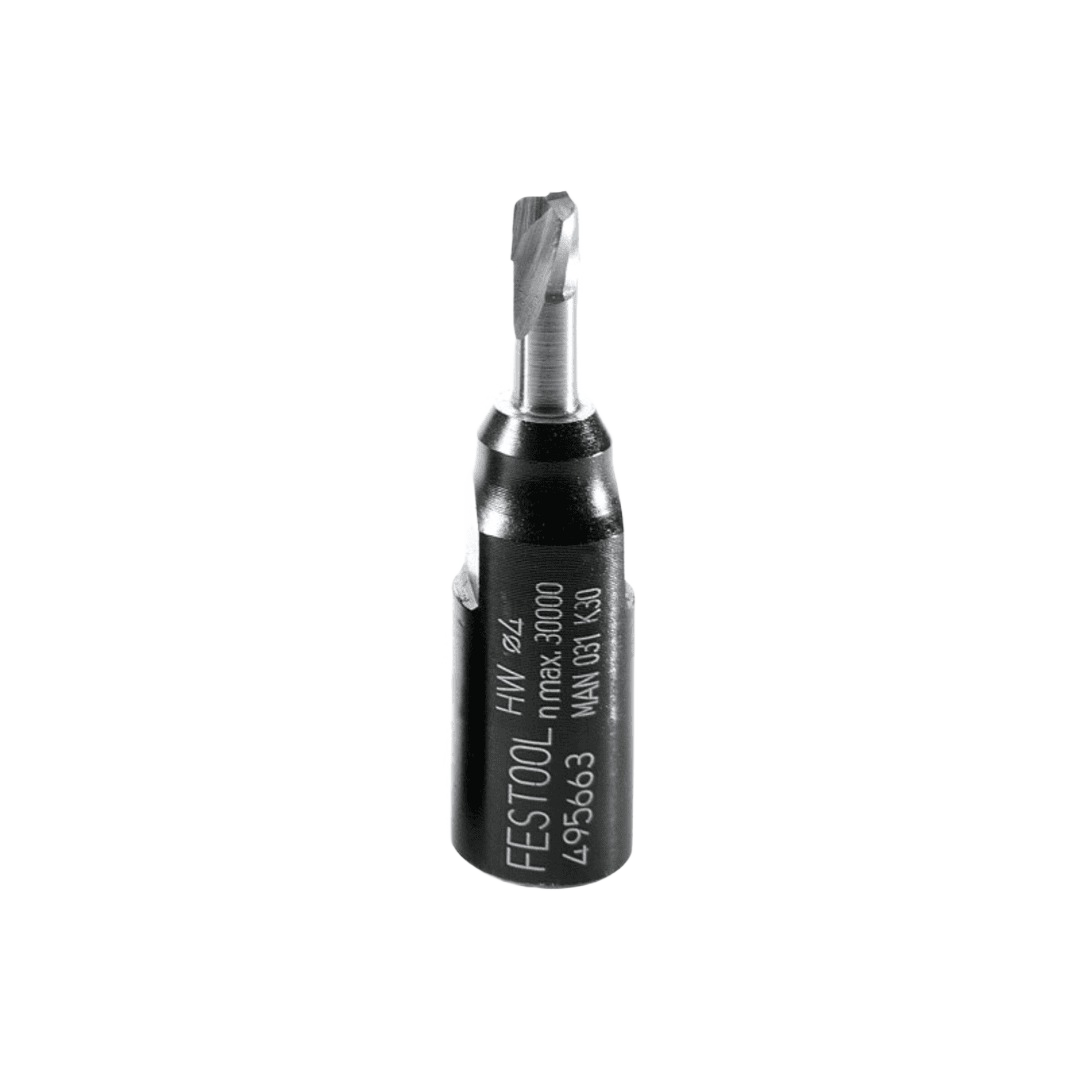 Compact 4mm cutter bit for woodworking tools, designed for precise joinery in home improvement projects