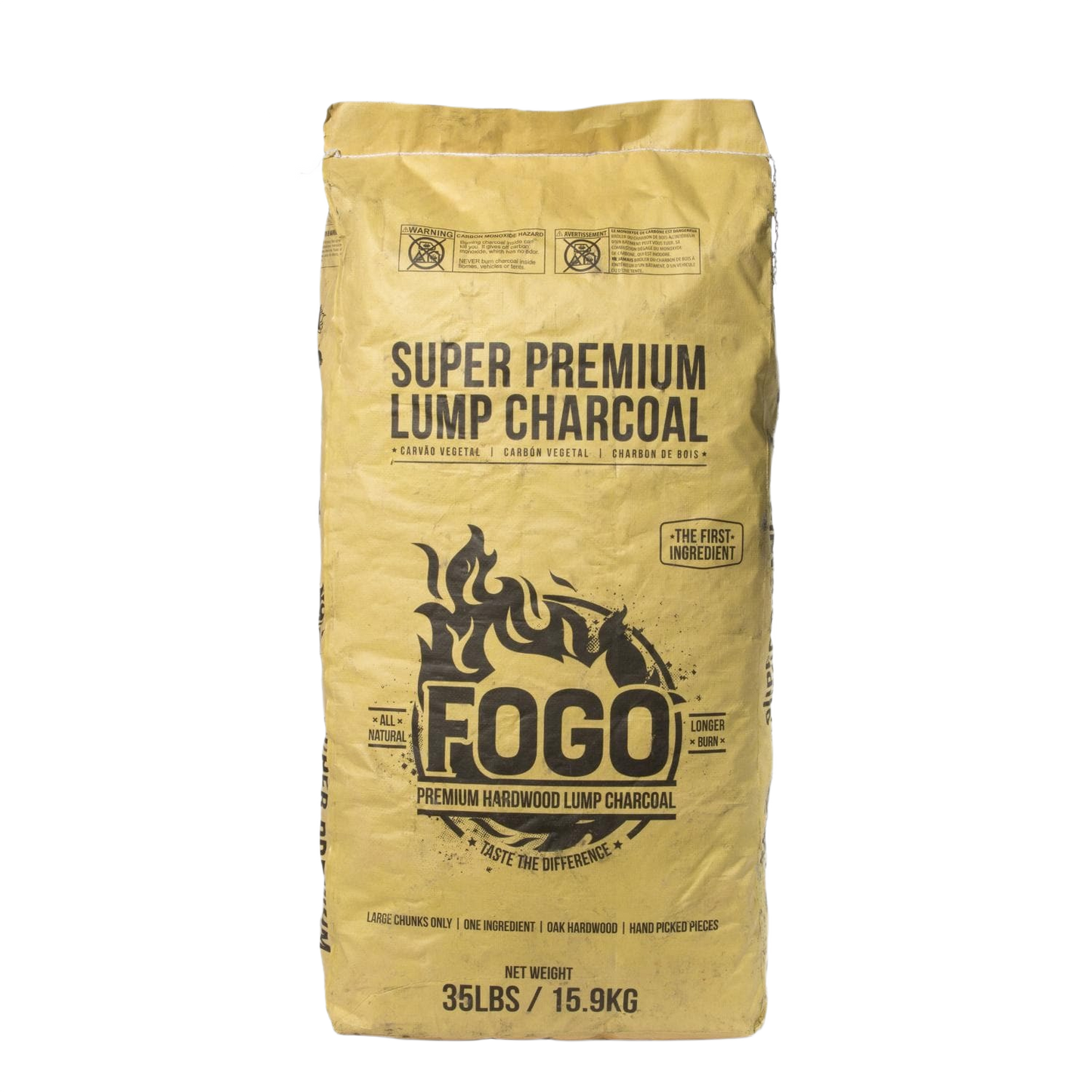 35 lb bag of FOGO premium hardwood lump charcoal for grilling and outdoor living under $100 collections