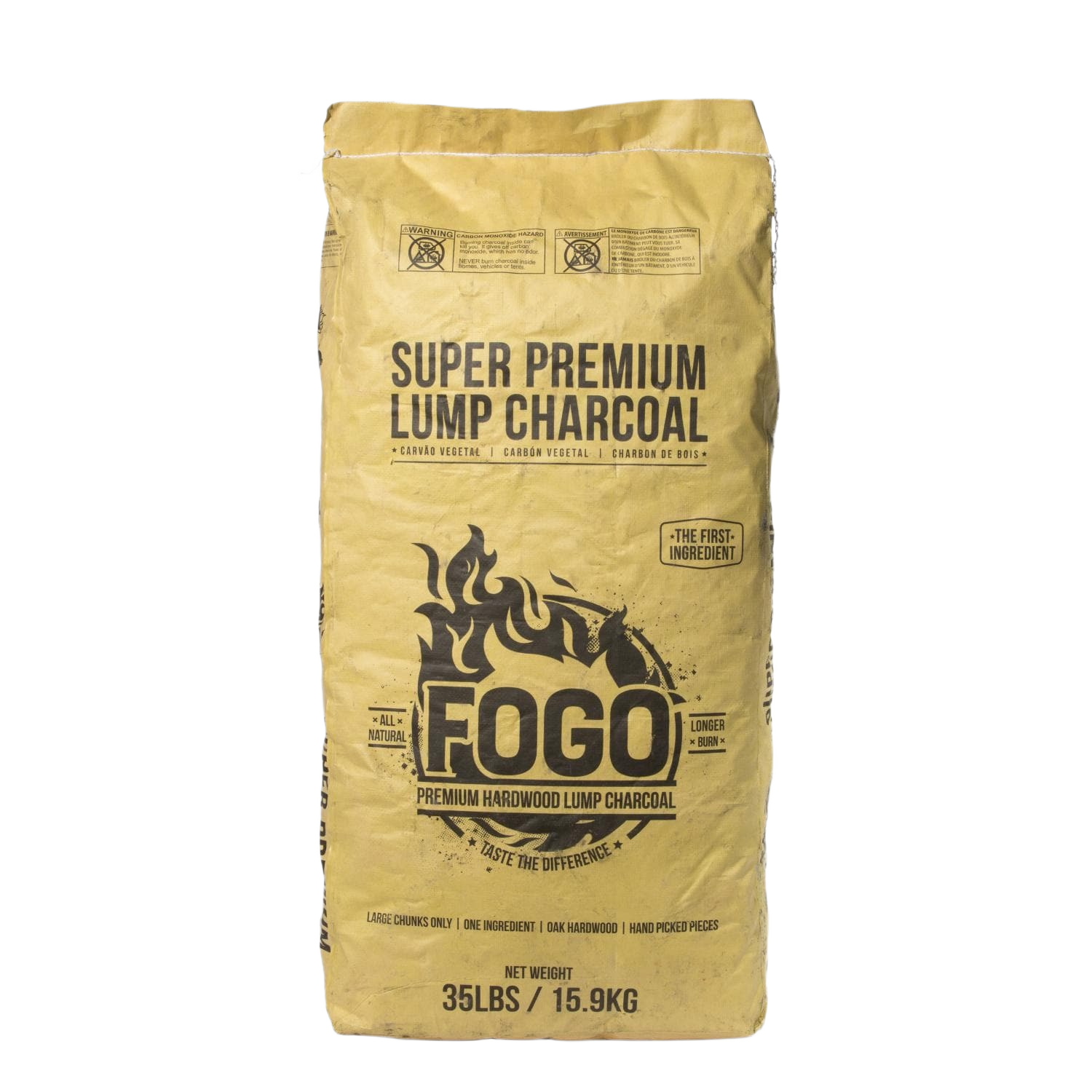 35 lb bag of FOGO premium hardwood lump charcoal for grilling and outdoor living under $100 collections