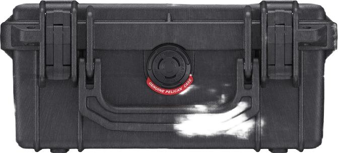 Black hard protective transport case with secure latches and pressure valve for storage and dorm organization under $100