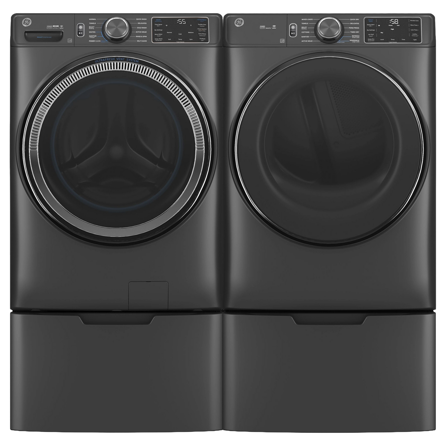 GE® ENERGY STAR® 7.8 cu. ft. Capacity Smart Front Load Gas Dryer with Steam and Sanitize Cycle
