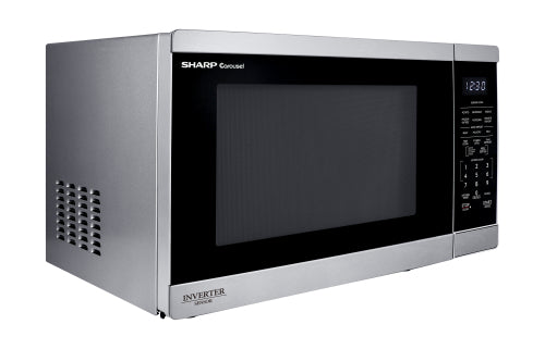 Sharp stainless steel microwave oven with digital keypad and timer from kitchen appliances and microwaves collection
