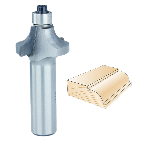 Router bit with bearing guide and sample beaded edge molding for woodworking projects under $50 tool accessories collections