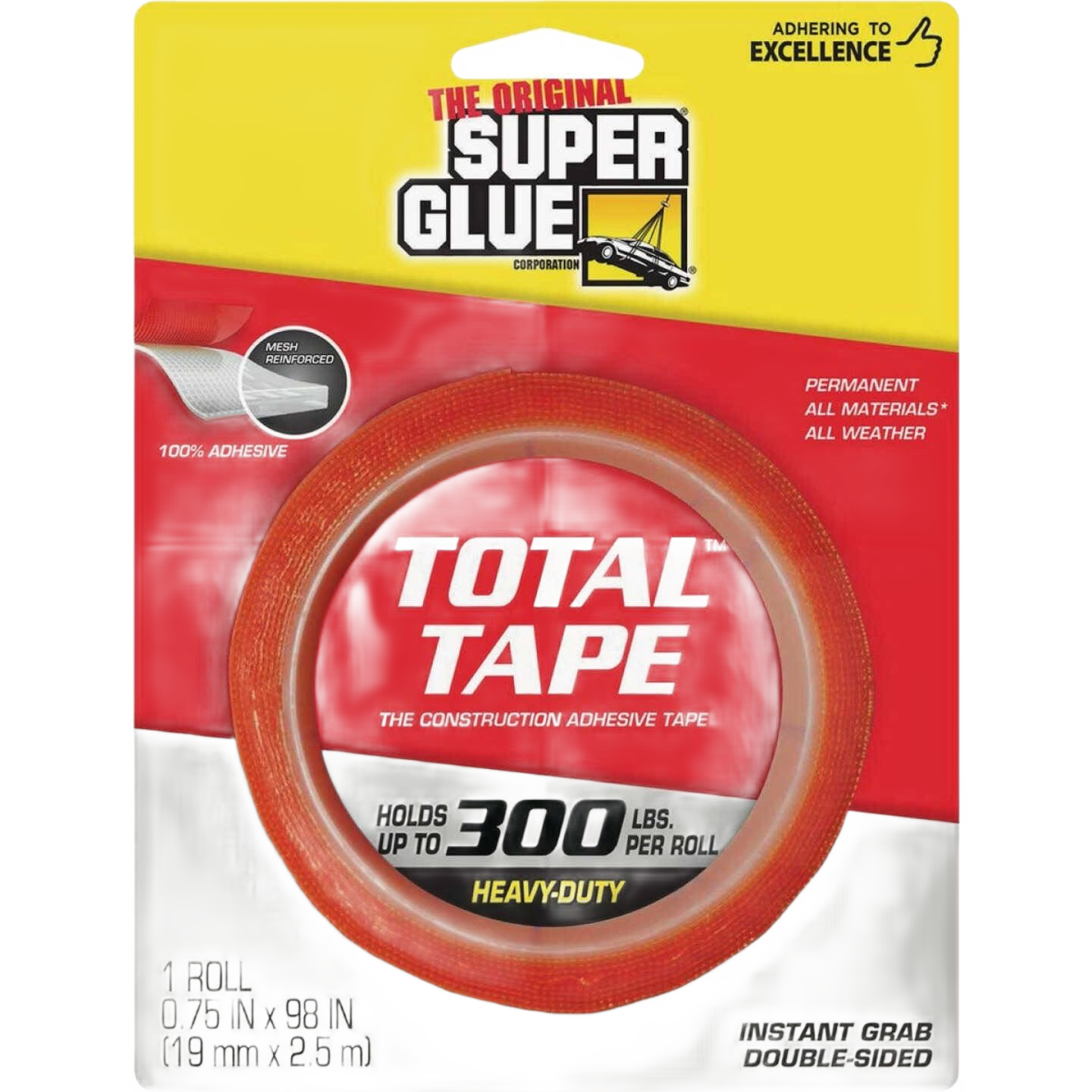 Heavy-duty double-sided construction adhesive tape roll for mounting and repair in home improvement tools under $50 collections