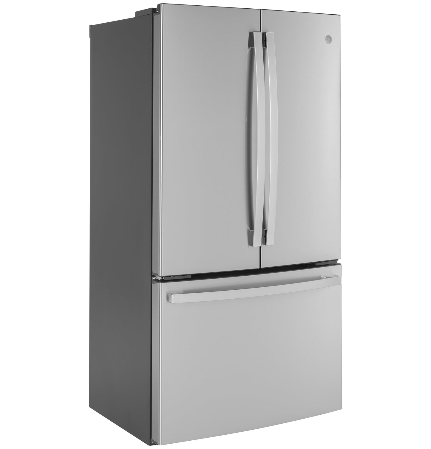 Stainless steel counter-depth French-door refrigerator with bottom freezer from kitchen appliances and refrigerators collection