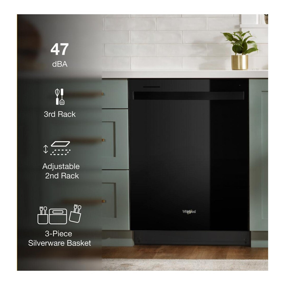 24” Stainless Steel Dishwasher with AI Intelligent Wash - 47 dBA