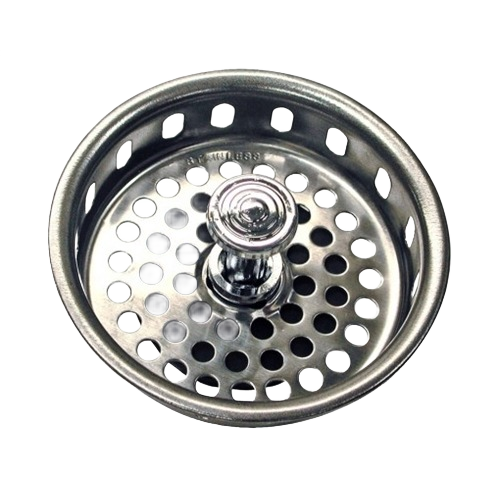 Chrome basket strainer with drop center post for sink repair in Plumbing Parts & Repair and Under $50 collections