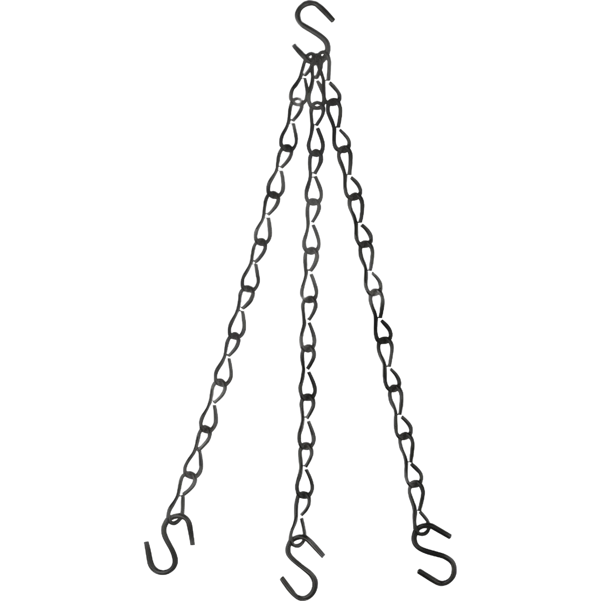 white chain for hanging plants National Hardware Flower Plant Chain, 18 in L, Steel, Black