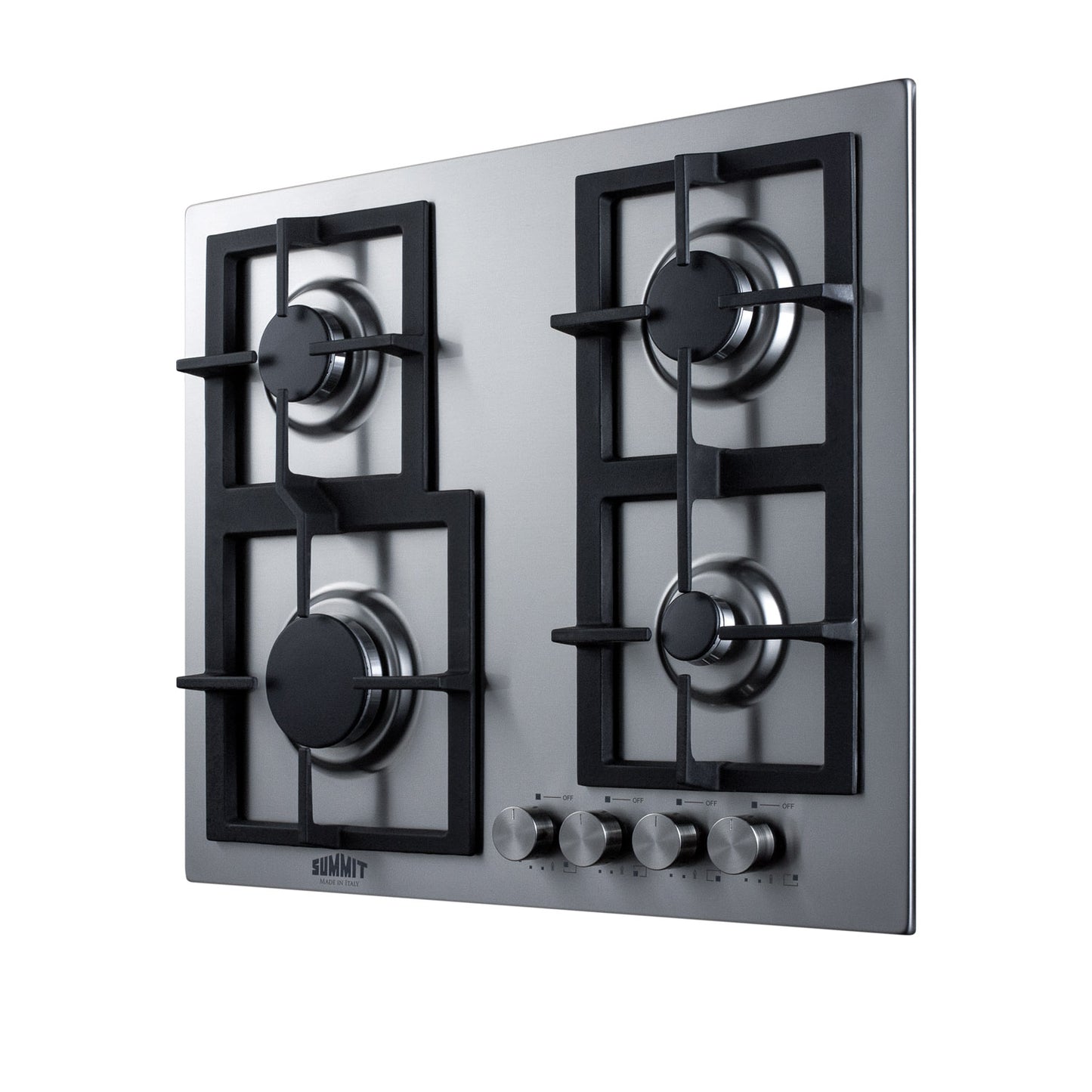 24" Wide 4-Burner Gas Cooktop In Stainless Steel