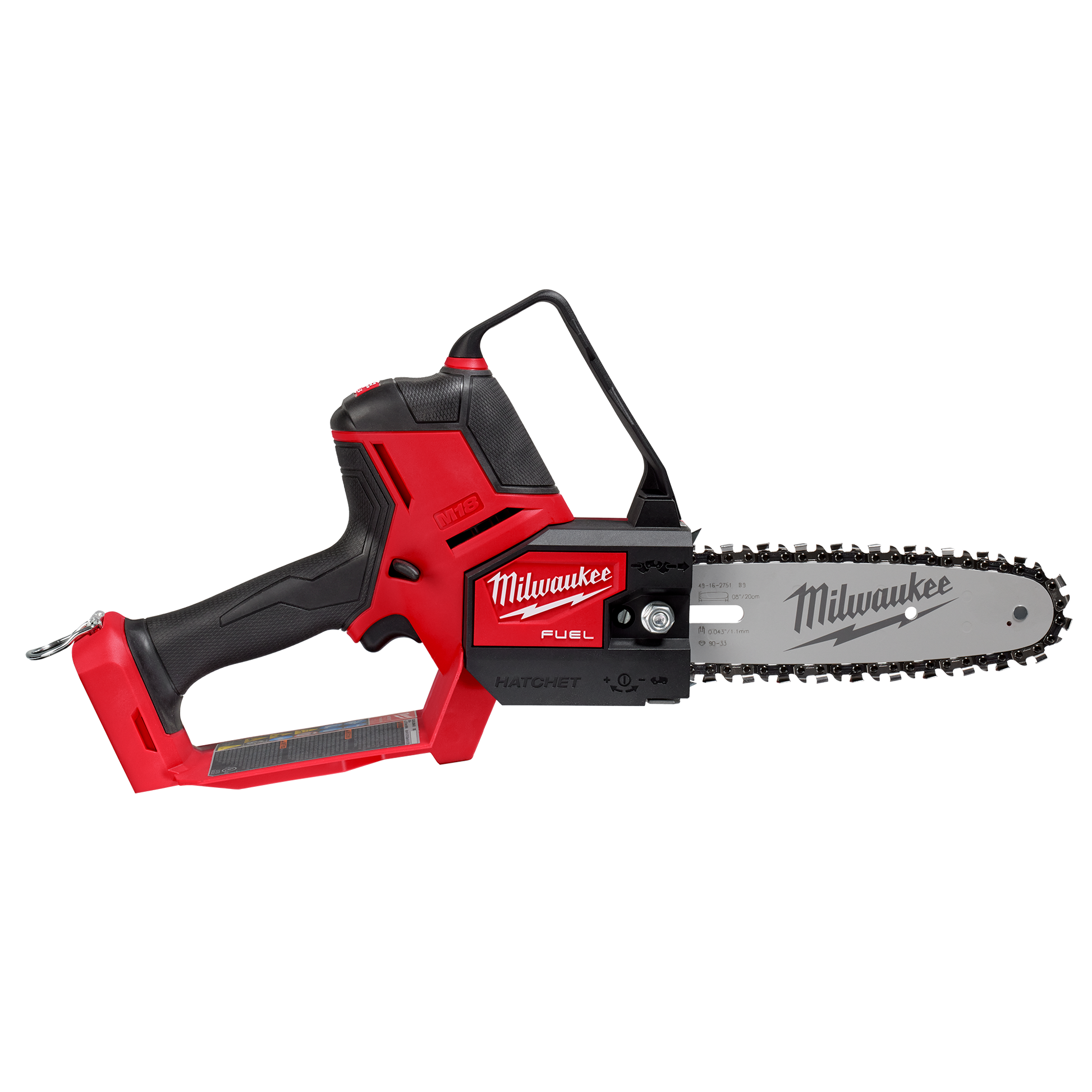 Compact red and black cordless pruning saw with 8-inch blade designed for efficient home improvement cutting tasks