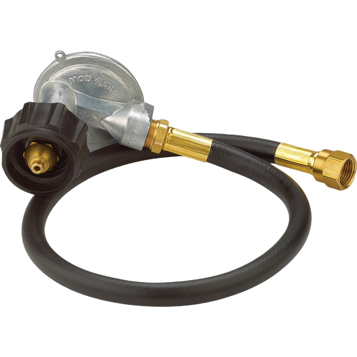 22-inch flexible propane hose with brass fittings and 90-degree regulator for grilling accessories and outdoor use
