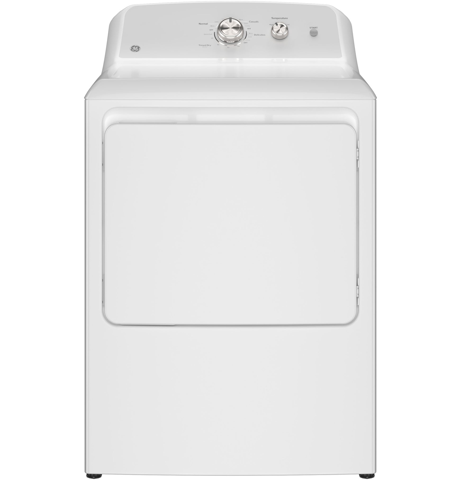 White electric dryer with front door and control knobs in Dryers and Appliances collections