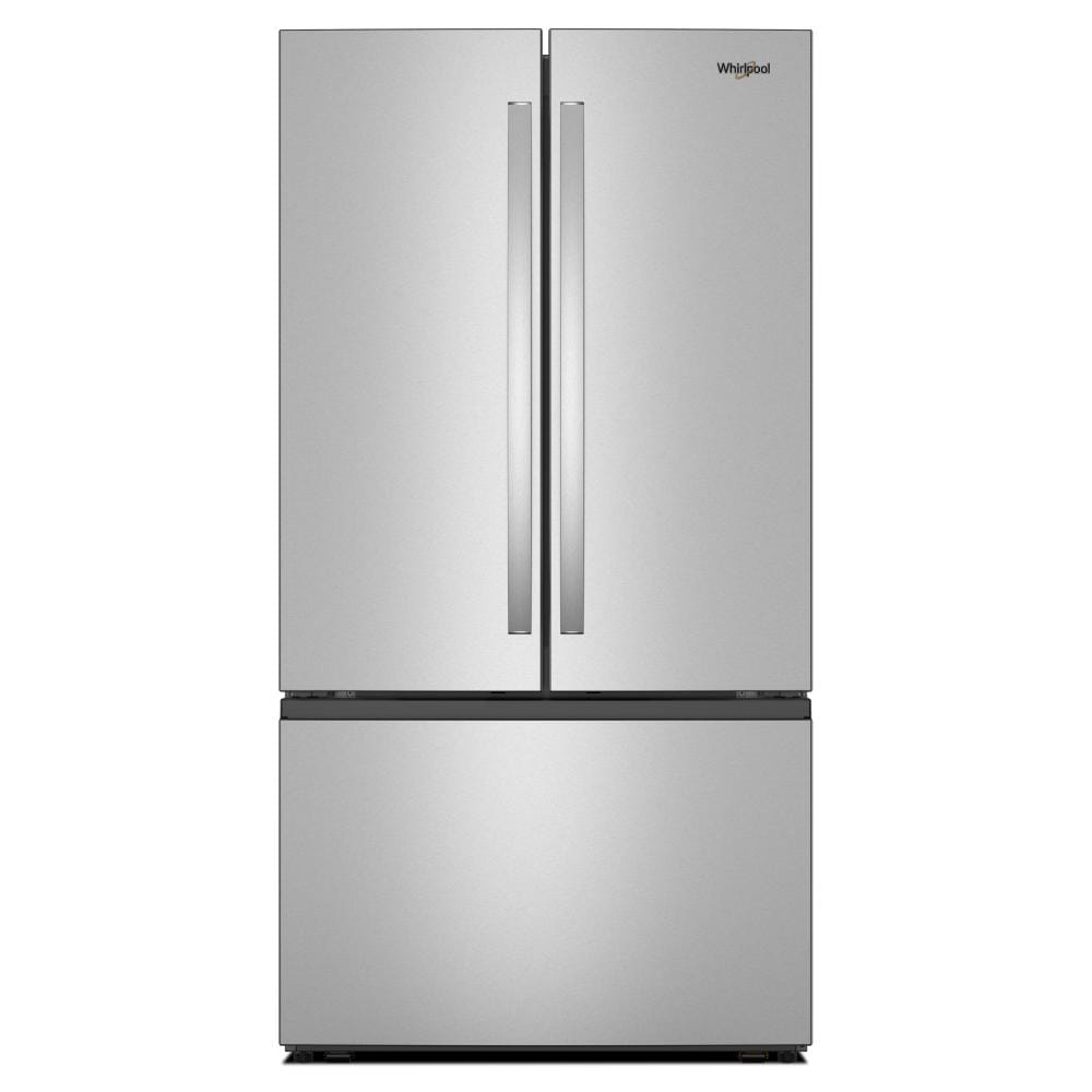 Stainless steel 36-inch French door refrigerator with bottom freezer drawer from Appliances collection