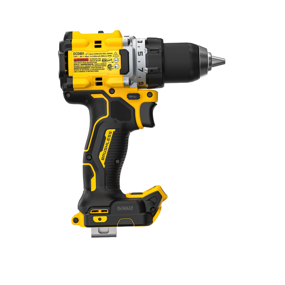 DEWALT 20V MAX* XR® Brushless Cordless 1/2 in. Drill/Driver (Tool Only)