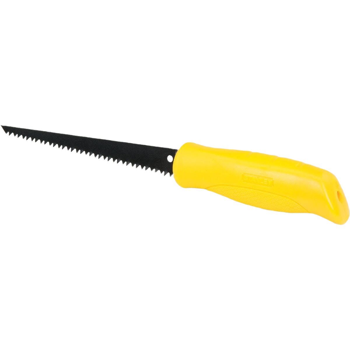 Drywall jab saw with yellow cushion grip handle and 8 teeth per inch blade for tools and home improvement tasks