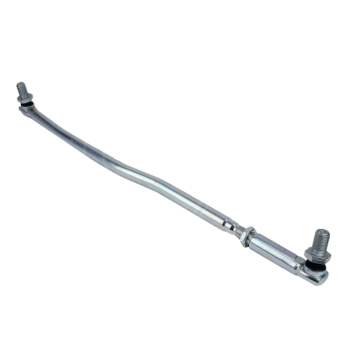 Metal front axle tie rod assembly with threaded ends designed for John Deere equipment repair and maintenance tasks