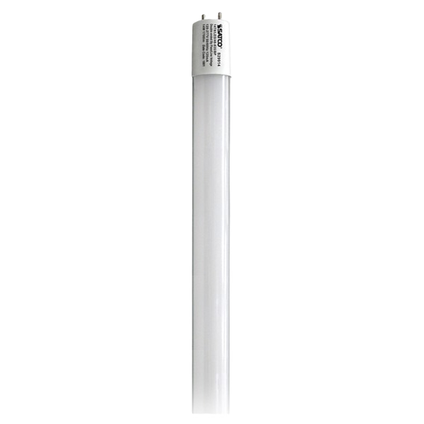 White T8 LED tube light with medium bi-pin base for energy-efficient lighting in home improvement collections