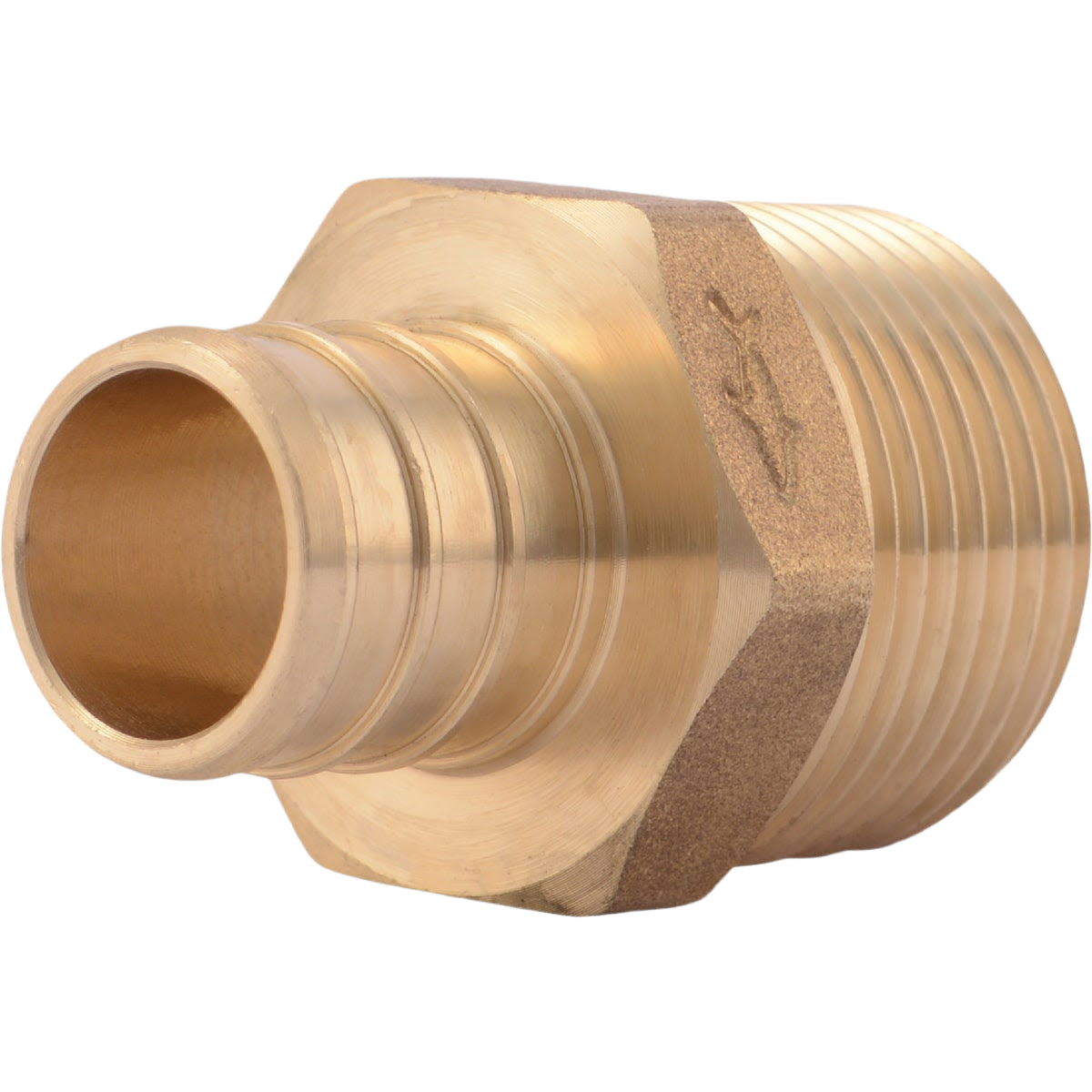 Brass adapter fitting with male threaded end and PEX connection for plumbing and pipes under $50 collection
