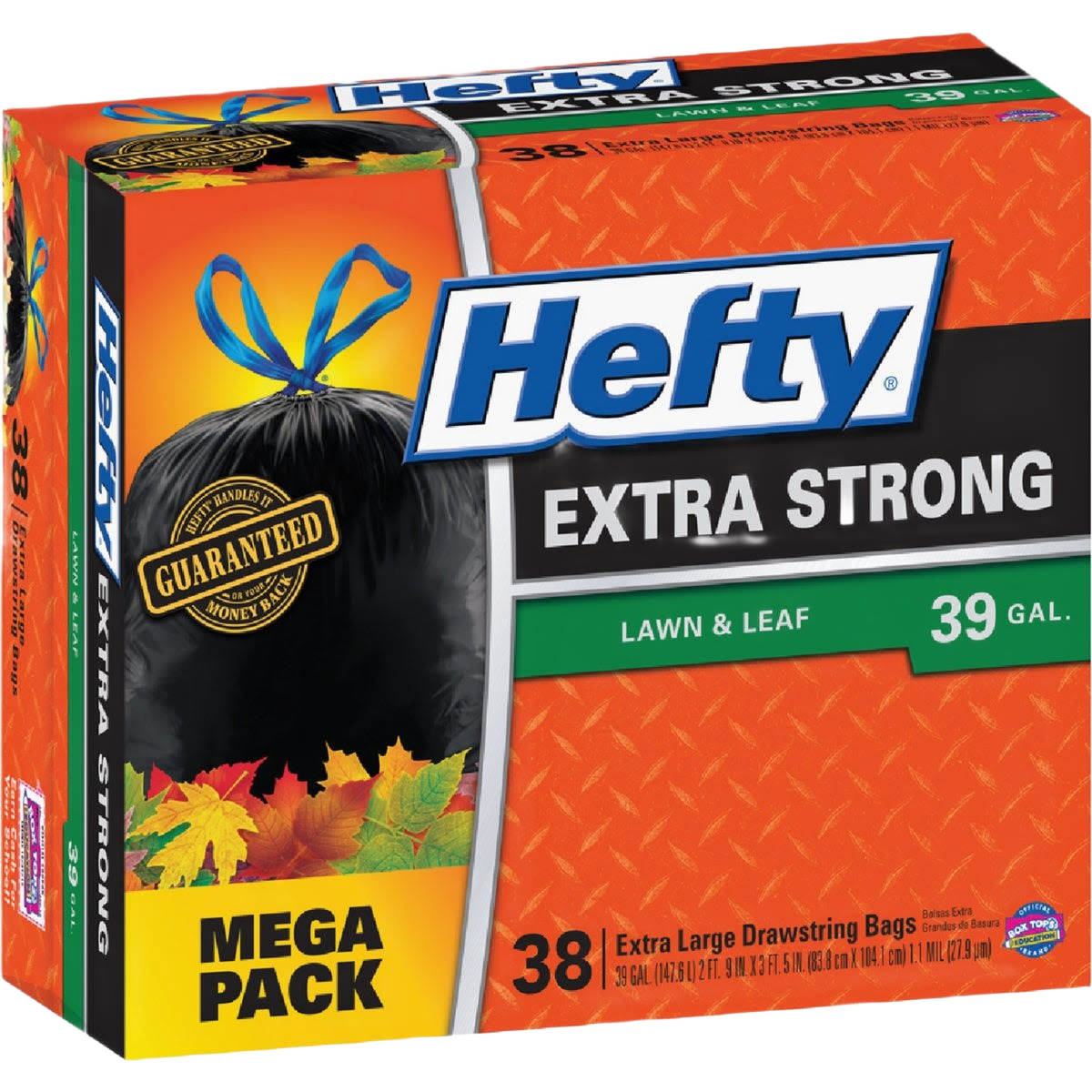 Box of 38 durable black drawstring lawn and leaf bags ideal for cleaning in Trash & Recycling and Cleaning collections under $50