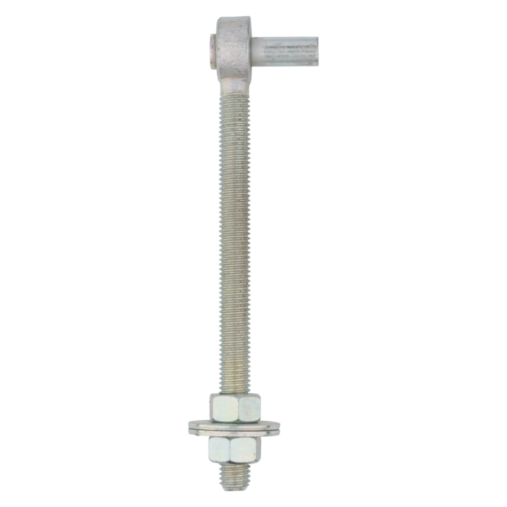 Zinc-plated adjustable hook bolt with nut and washer for door and gate hardware in home improvement tools collection