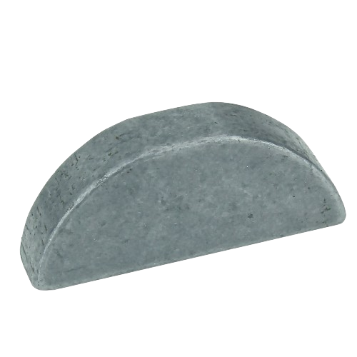 Half-moon shaped metal shaft key component used for mechanical fastening in tools and home improvement equipment