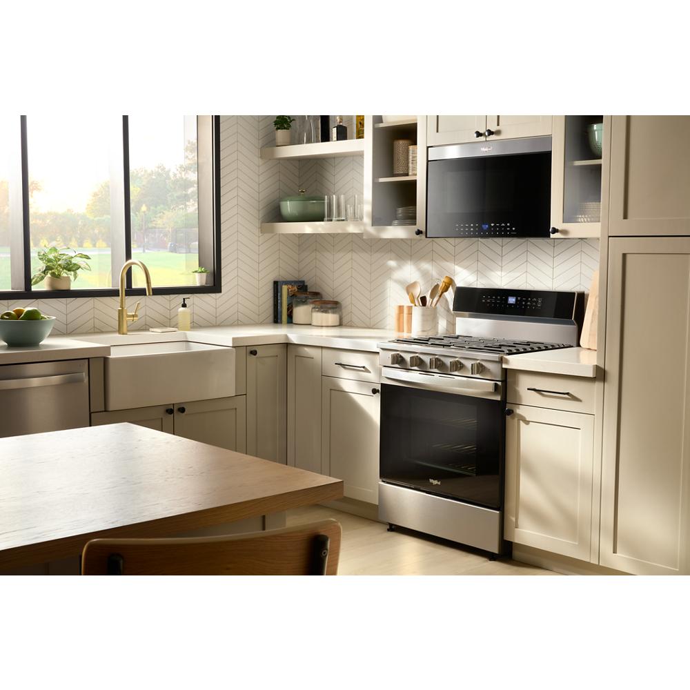 30-inch Smart Gas Range with Air Cooking Technology, No Preheat Air Fry, Steam/Self Clean and High Speed Preheat