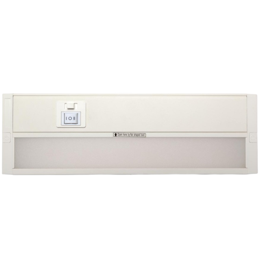 White 11-inch mountable LED under cabinet light with on/off switch for efficient home and cabinet lighting solutions