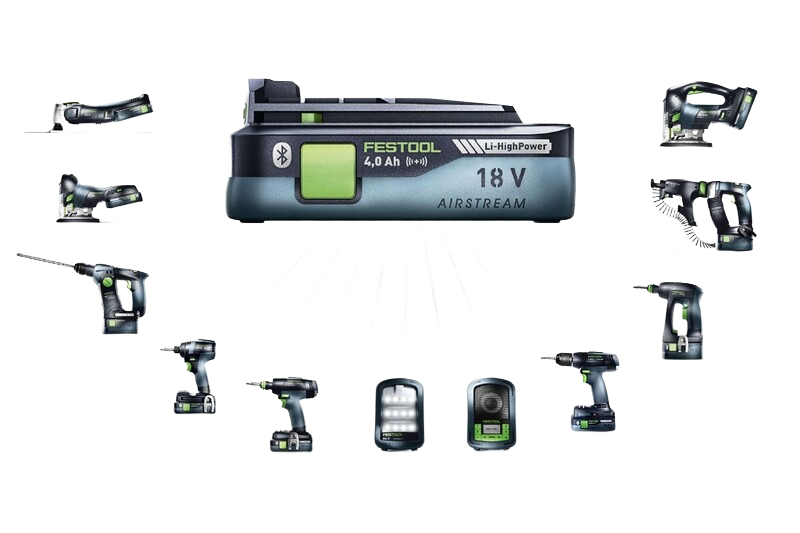 18V lithium-ion battery pack with Bluetooth and 4.0 Ah capacity for cordless power tools in home improvement tasks