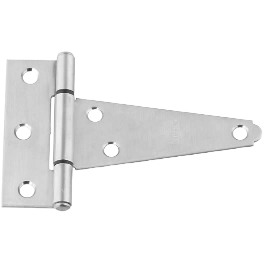 Extra heavy-duty stainless steel tee hinge with multiple mounting holes for home improvement projects and tool applications
