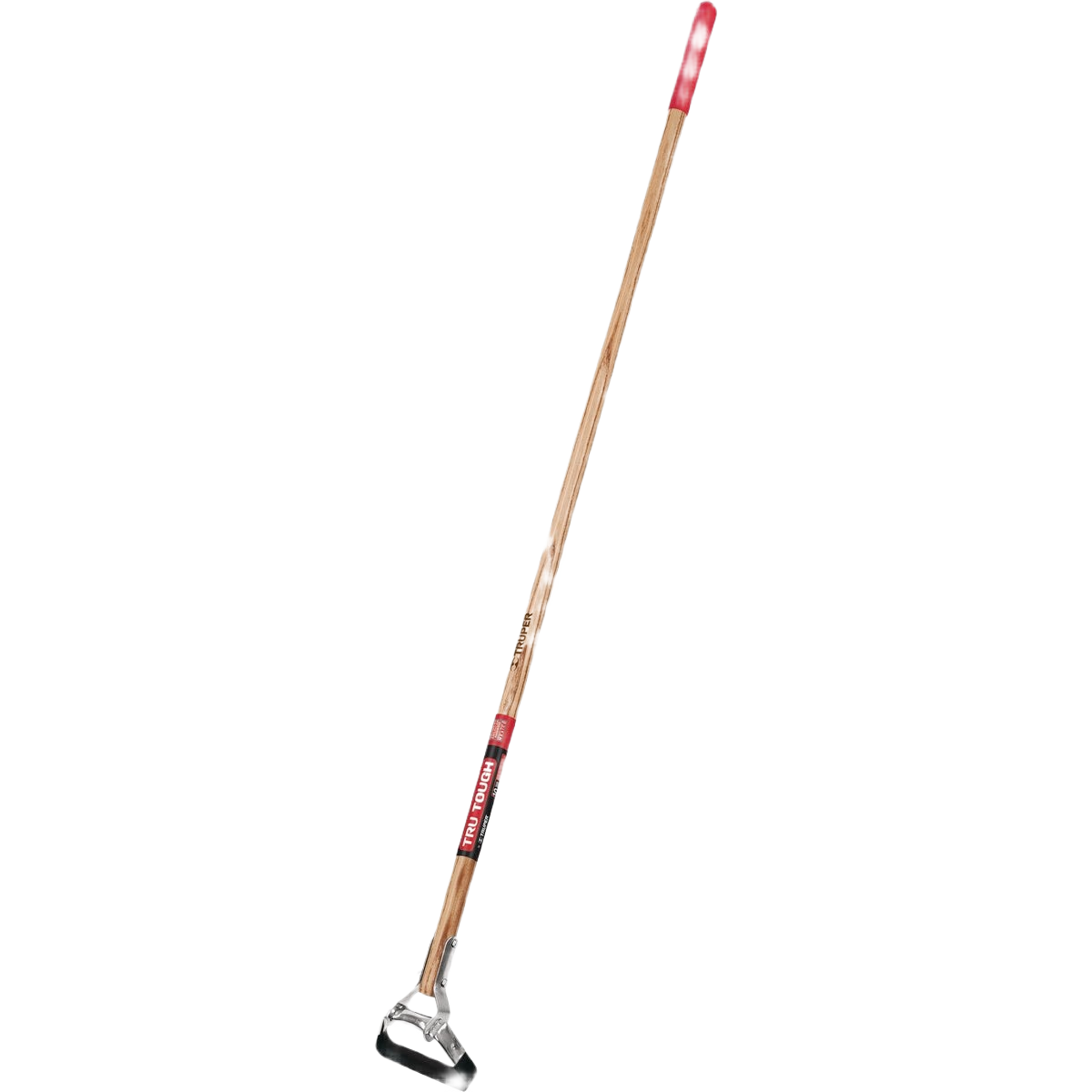 Garden hoe with hardwood handle and metal double action blade for weeding and cultivating in lawn and garden tools collection