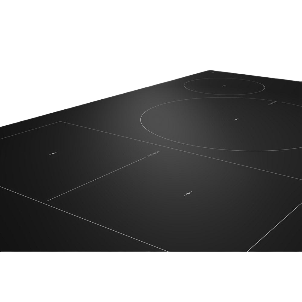 Black induction cooktop with four cooking zones and easy-to-clean surface from Induction Cooktops and Appliances collections