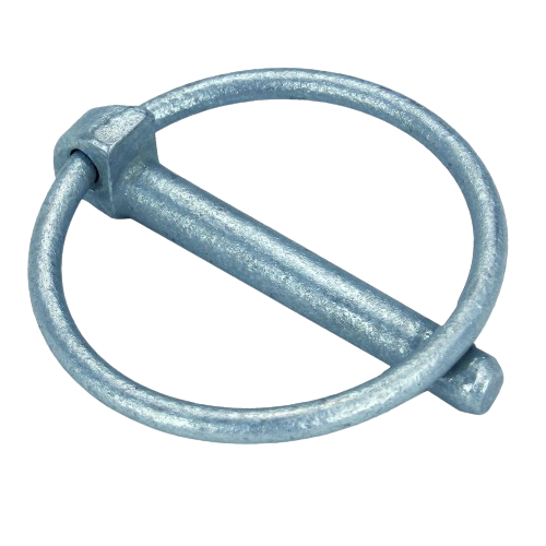 Galvanized quick lock pin with circular ring for secure fastening in John Deere parts and home improvement collections