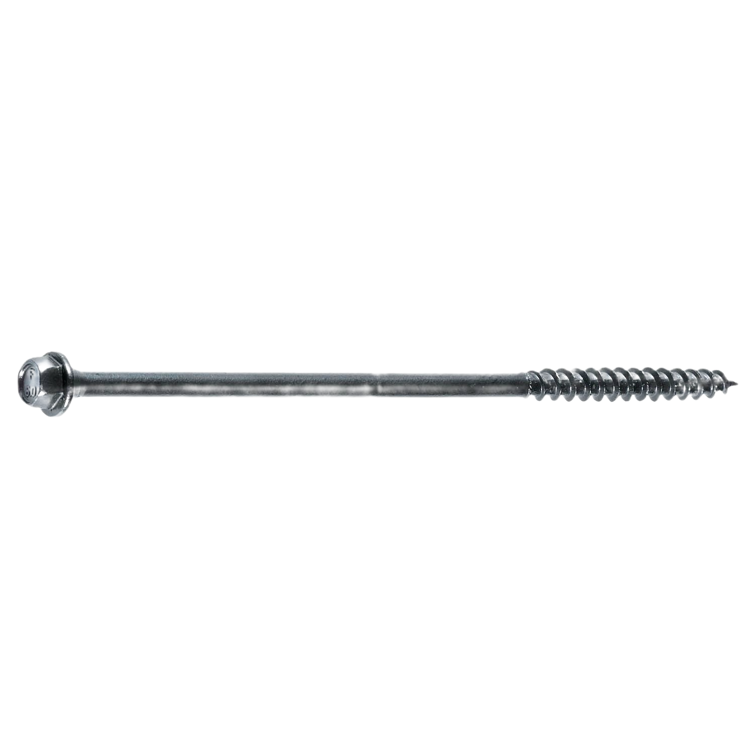 Black multi-material screw with hex head for heavy-duty fastening in Lumber & Building Materials and Fasteners collections