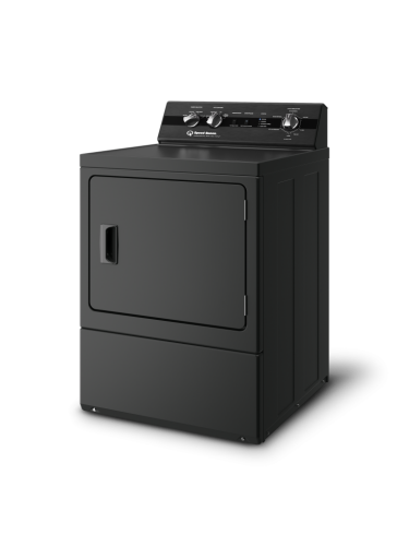 Matte black DC5 Sanitizing Gas Dryer with Pet Plus™ featuring control knobs in Dryers and Appliances collections