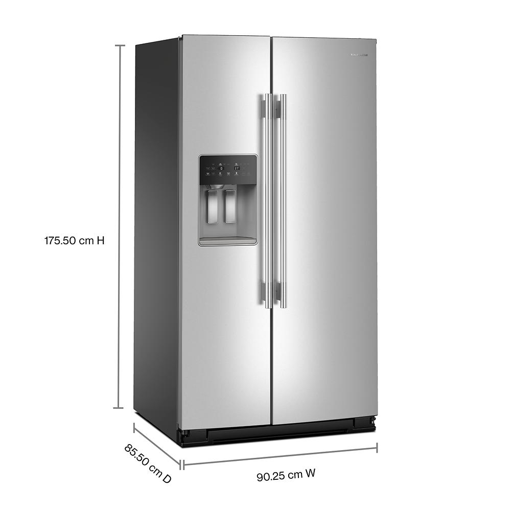 28.7 Cu. Ft. 36-Inch Side-by-Side Refrigerator with Exterior Ice and Water Dispenser in PrintShield® Stainless Steel