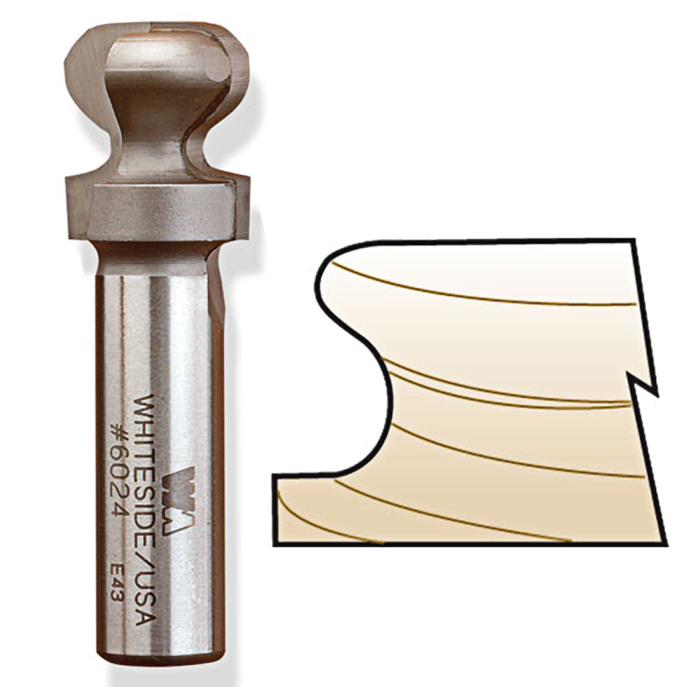 Carbide-tipped router bit for shaping European style drawer pulls, tool accessory for home improvement projects under $100