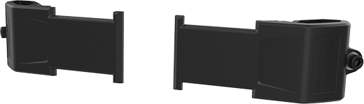 Black plastic attachment mount designed for securing and customizing Milwaukee PACKOUT™ tool storage systems
