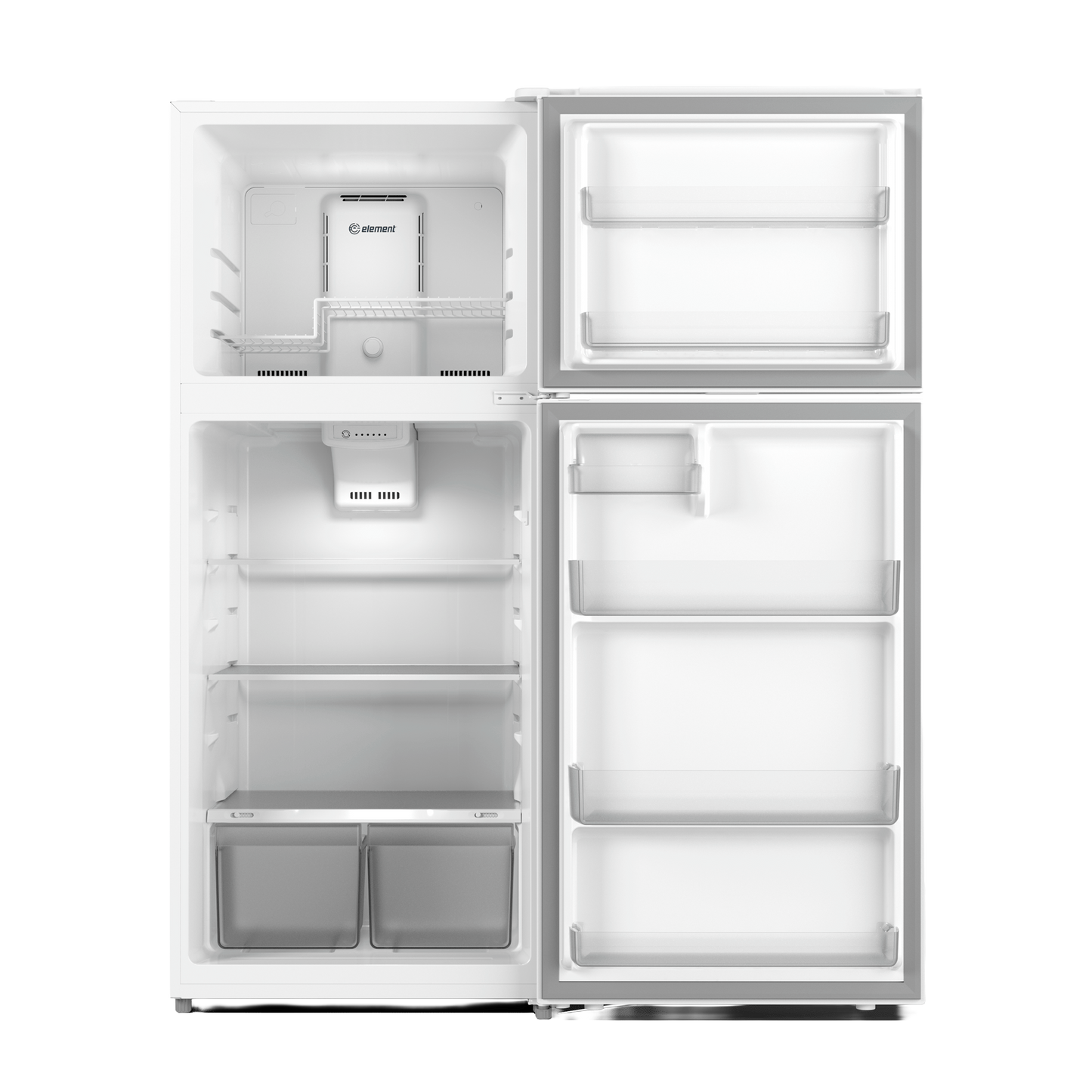 Element Electronics 17.6 cu. ft. Top Freezer Refrigerator, Ice Maker Ready - White, ENERGY STAR (ENR18TFGCW)