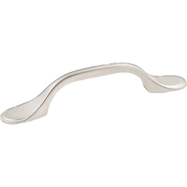 Satin nickel foot pull with curved design for cabinet and furniture hardware in home improvement collections under $50