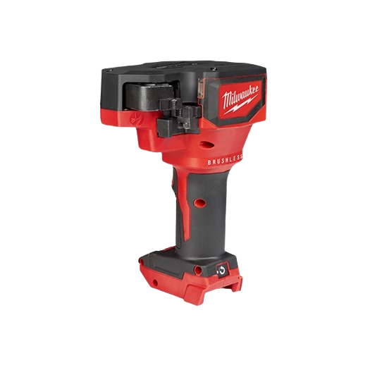 Compact red and black cordless brushless threaded rod cutter for tools and home improvement projects
